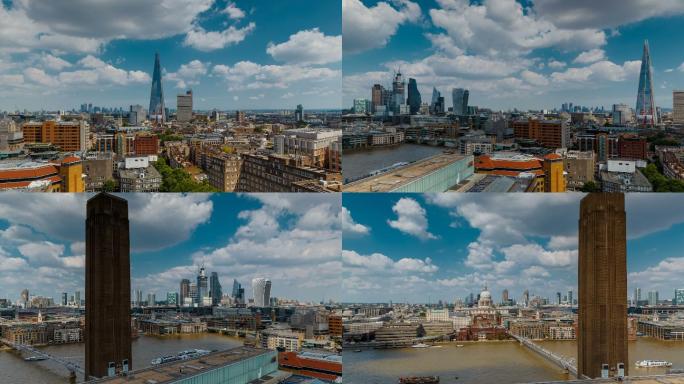 延时拍摄的英国伦敦城市风景