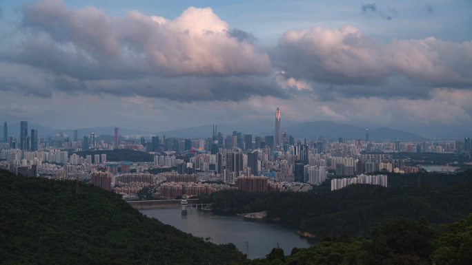 深圳平安梅林水库延时视频