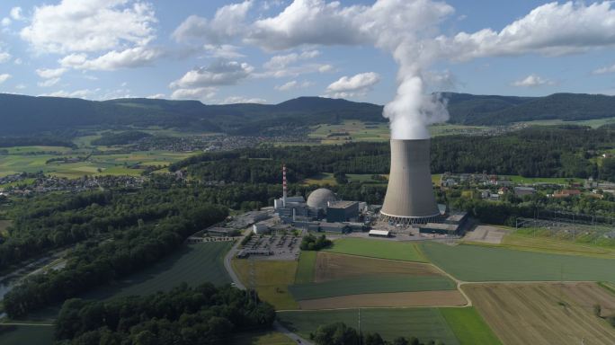 戈斯根核电站全景鸟瞰