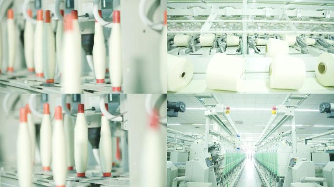 现代化纺织厂生产车间