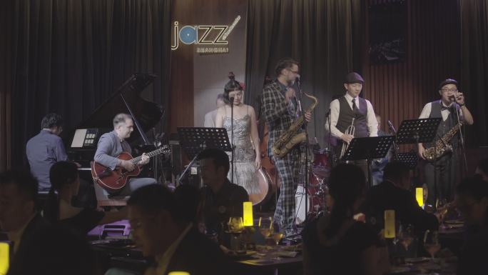 4KS-LOG3原素材酒吧乐队表演
