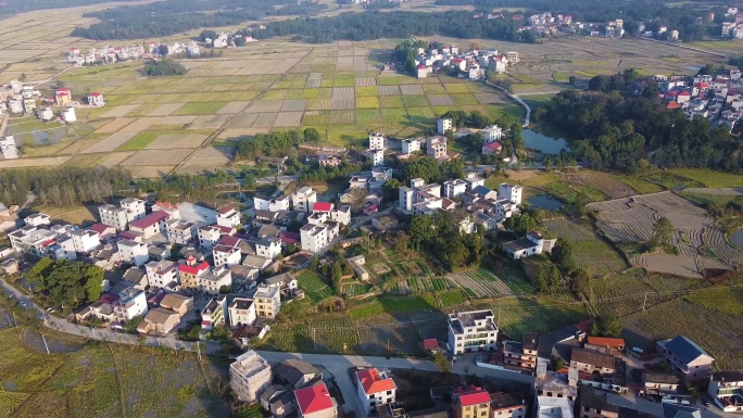 航拍江西省吉安市永新县秀美乡镇烟阁乡