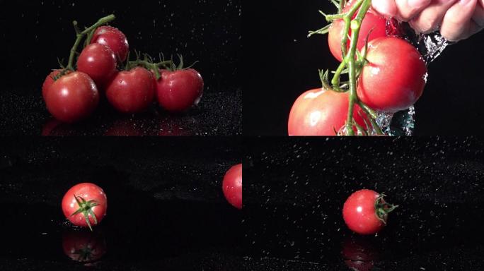 西红柿入水碰撞