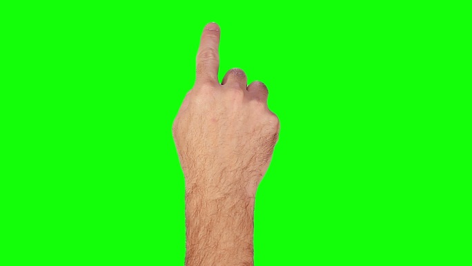 绿色背景前的手势
