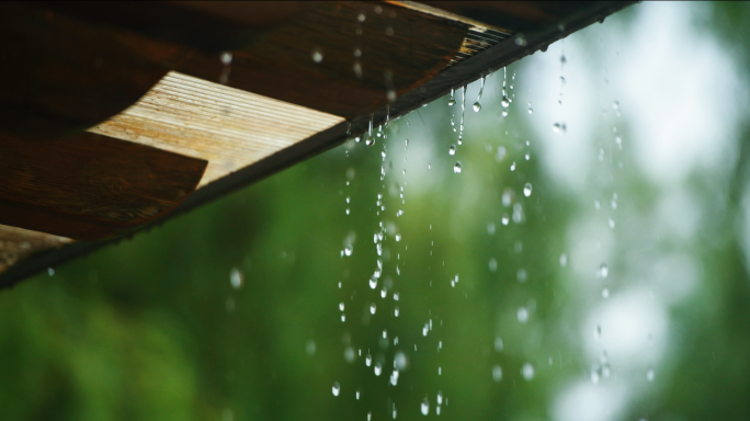 夏季雨季下雨唯美空镜