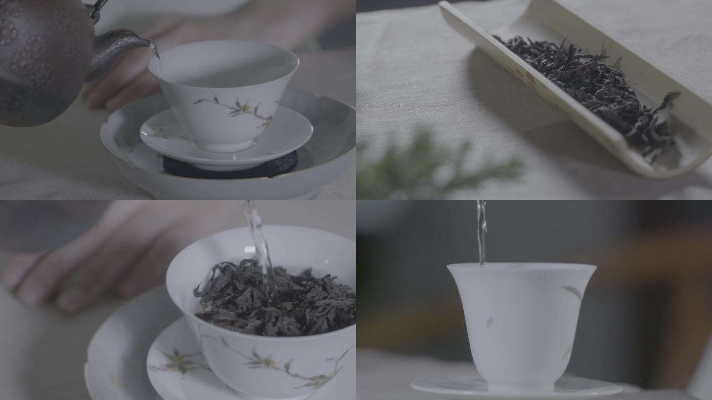 茶艺师泡茶沏茶品茶空镜