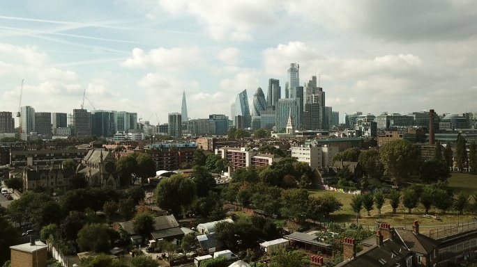 伦敦鸟瞰图国外外国航拍地标高楼大厦