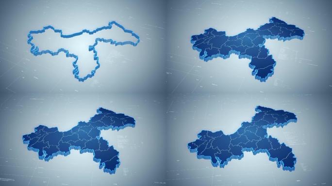 重庆地图区位轮廓（高清视频）