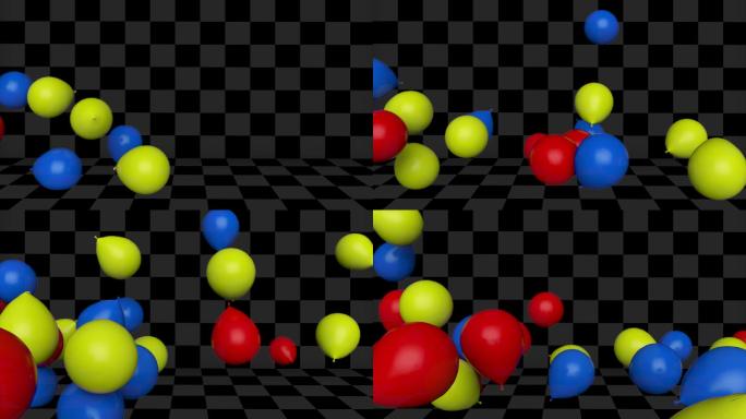 彩色气球转场特效-带通道