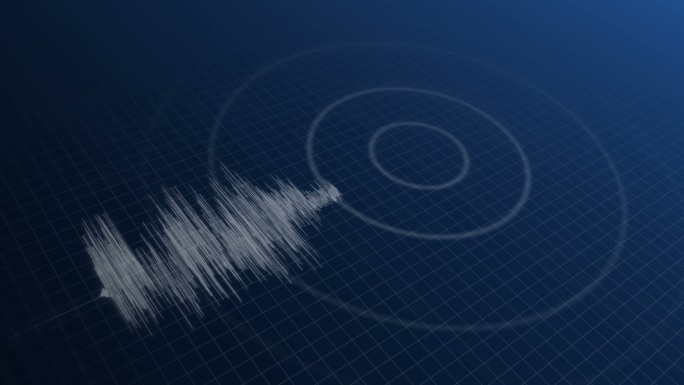 地震仪波纹后期电脑动画概念