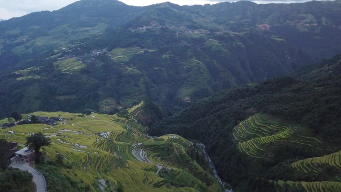 贵州加榜梯田航拍素材4K