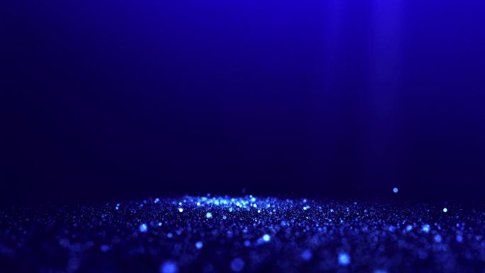 蓝色抽象闪烁粒子与聚光灯背景