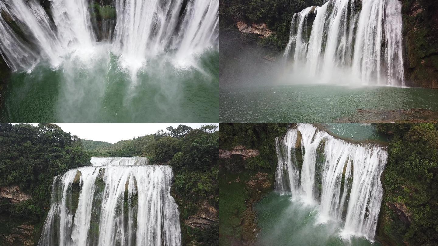 贵州黄果树瀑布航拍素材4K