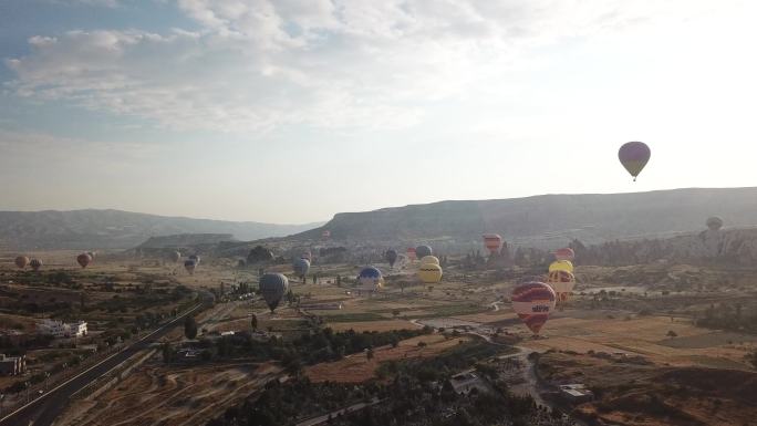 土耳其热气球航拍4k