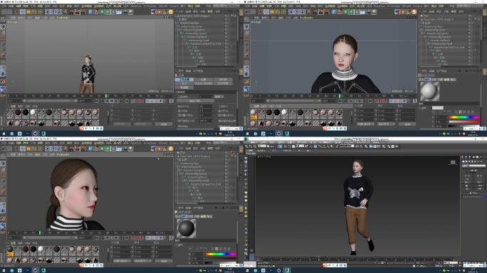 C4D+3dsmax+fbx-超级美女