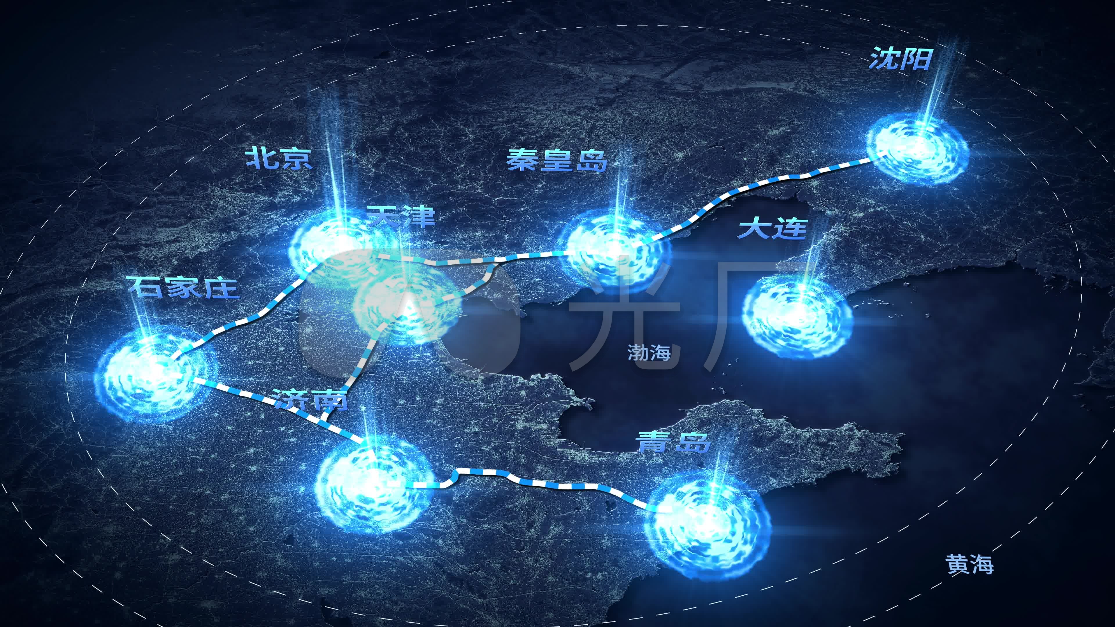 【原创】大气环渤海经济圈地图区位_AE模板下载(编号6147059)_AE模板_光厂(VJ师网)