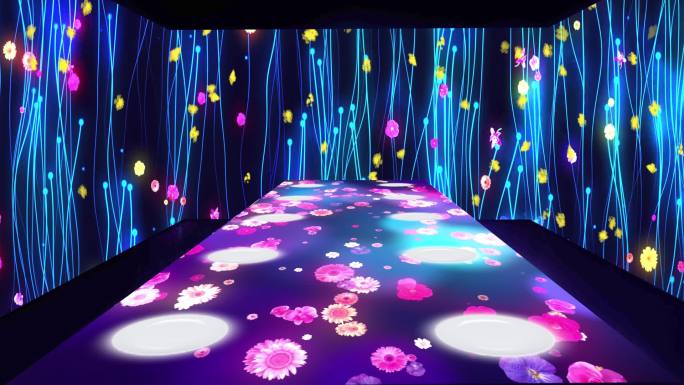 沉浸式餐厅投影餐桌投影teamlab