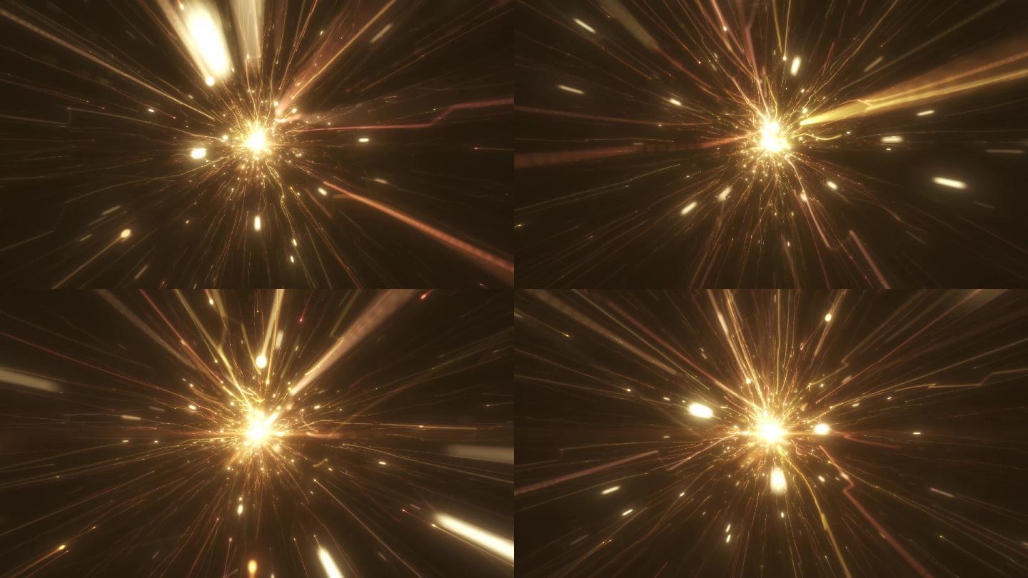 4K金色粒子汇聚【无缝循环】