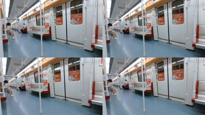 空荡荡的广州地铁