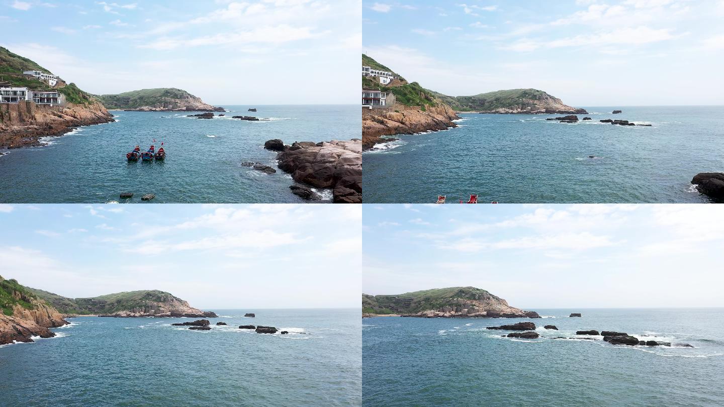 航拍青浜岛海岸线