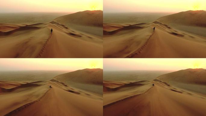 享受沙漠黎明的宁静