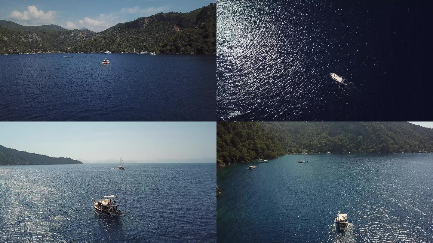 土耳其海船航拍4k素材
