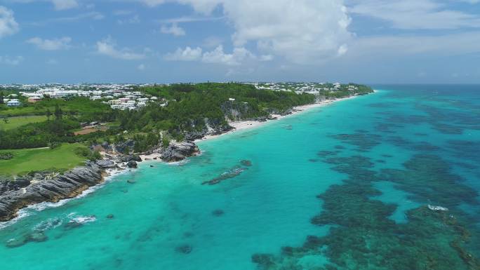 百慕大景观鸟瞰图三亚厦门青岛风景海南海岛