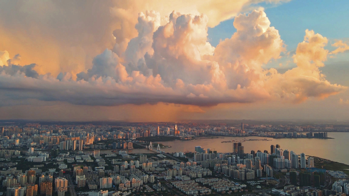 海南海口城市大景