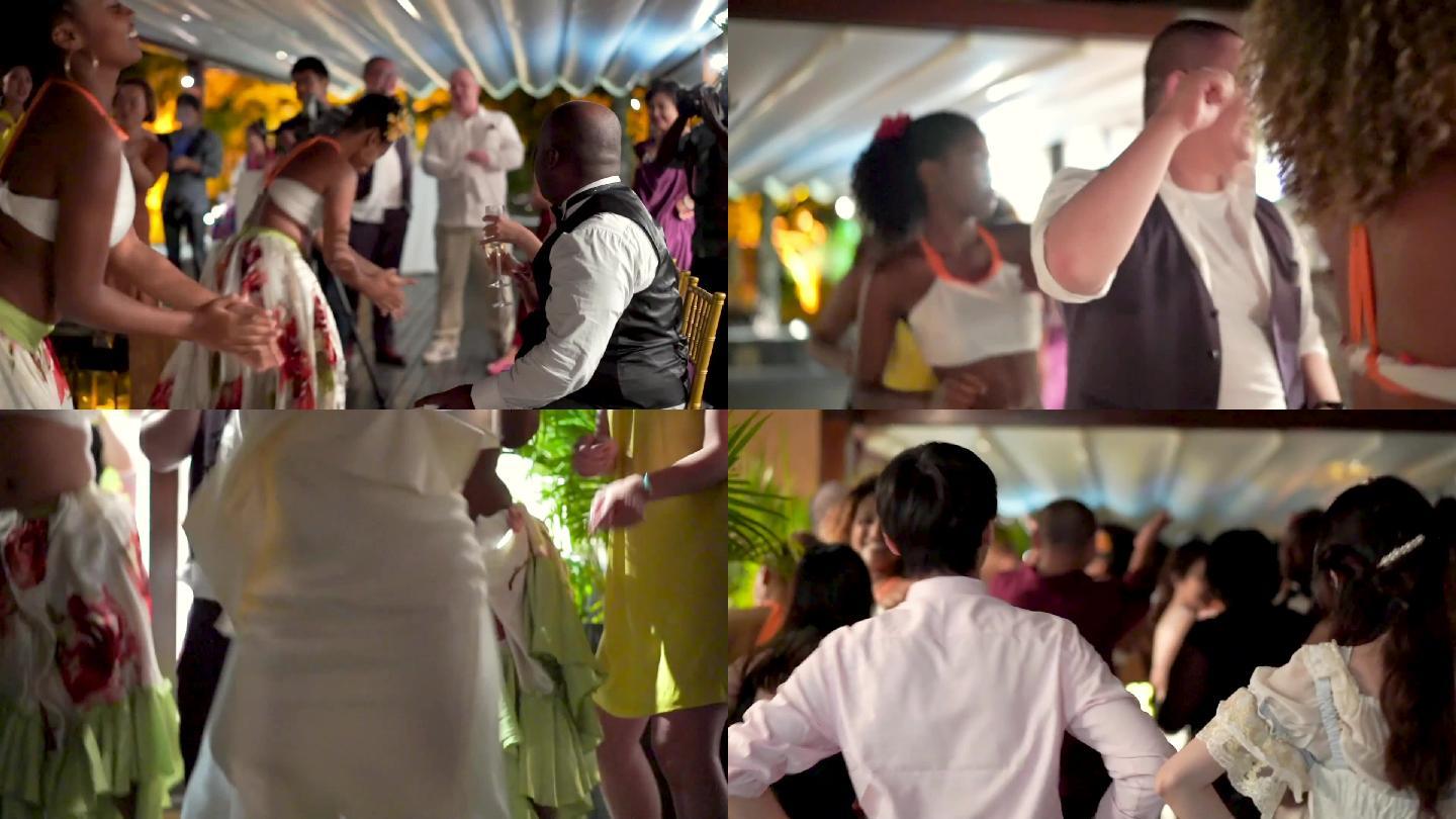 亲朋好友跳舞庆祝派对狂欢 非洲舞蹈