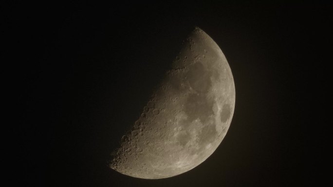 月亮逐渐放大陨石坑4个画面4K