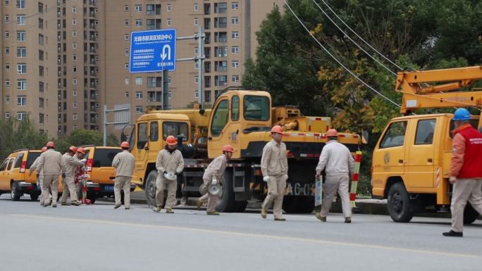 道路施工电力抢修视频