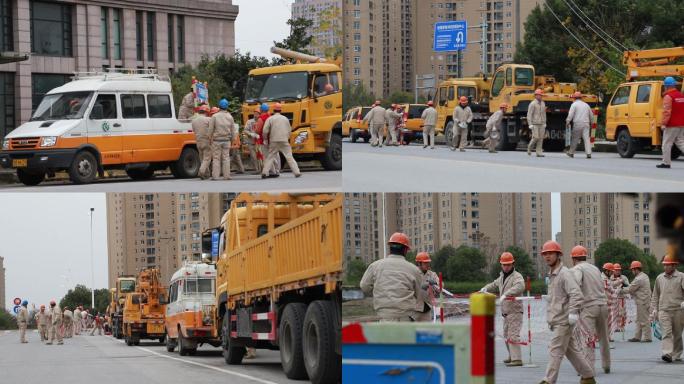 道路施工电力抢修视频