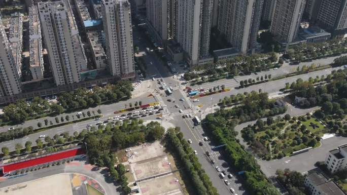 长沙十字路口城市车流延时