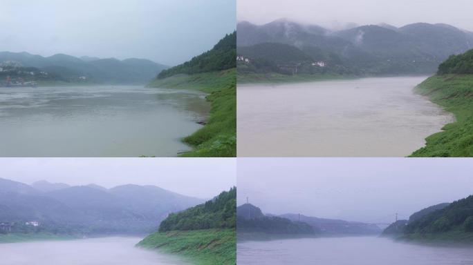 河流、山间雾气延时41秒