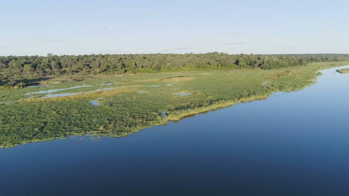 奥卡万戈河。非洲南部风景风光生态湿地