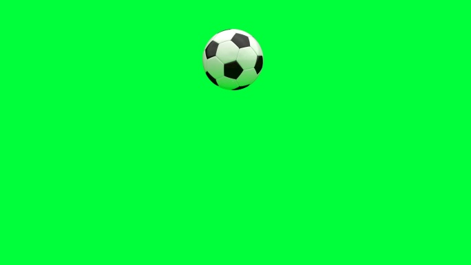 彩色键绿色背景上的足球跳跃