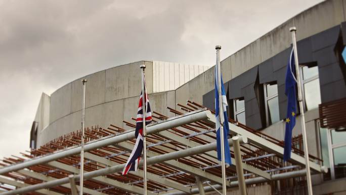 苏格兰议会大厦的旗帜