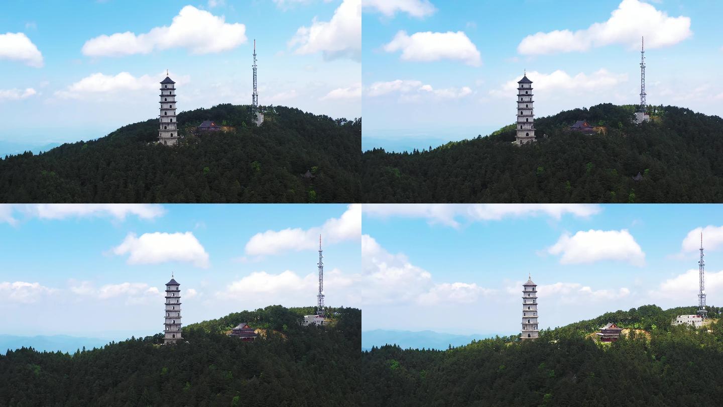 一尊宝塔矗立在江西明月山山顶