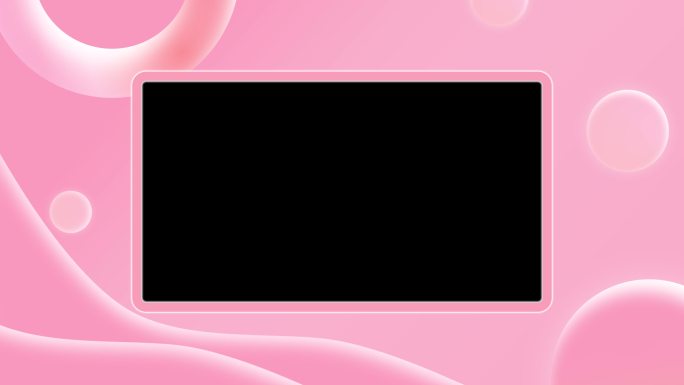 梦幻唯美卡通综艺粉红色4K循环视频框