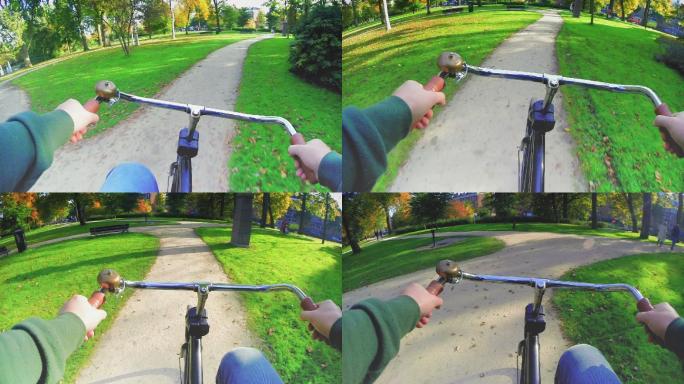 骑自行车-阳光公园