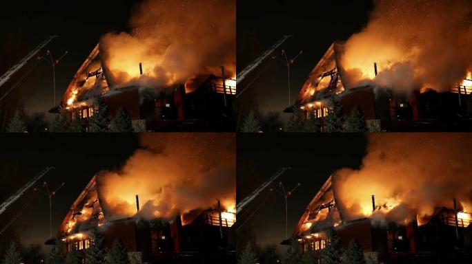 房子着火了纵火黑暗事故和灾难