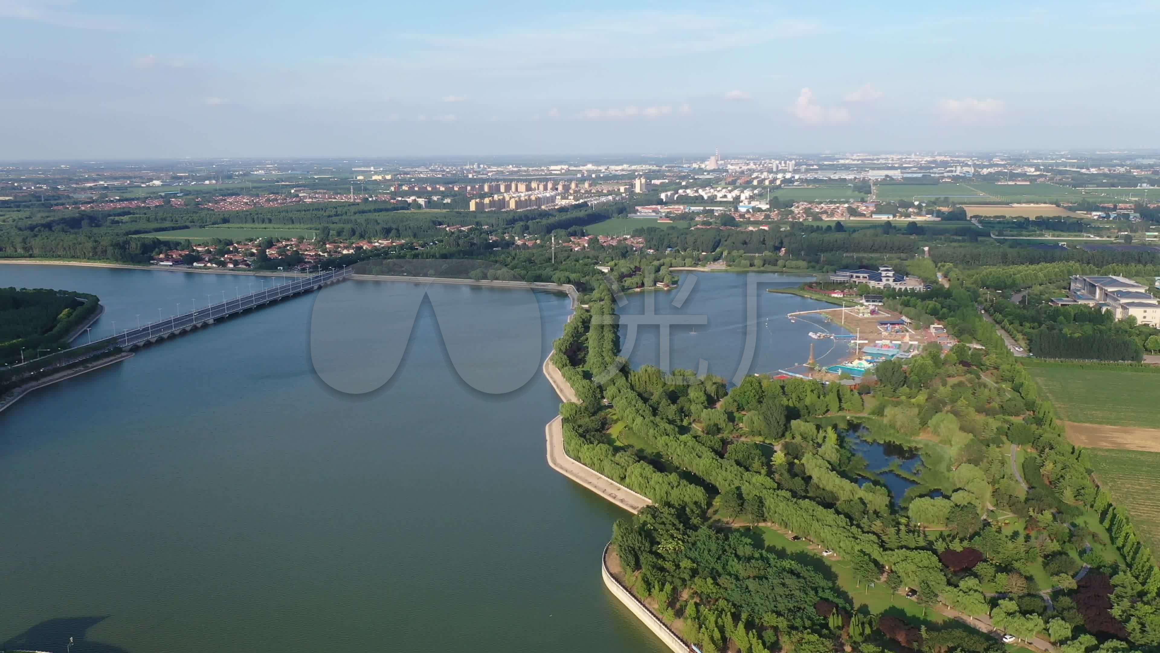 航拍广饶孙武湖_3840x2160_高清视频素材下载(编号:6154269)_实拍视频