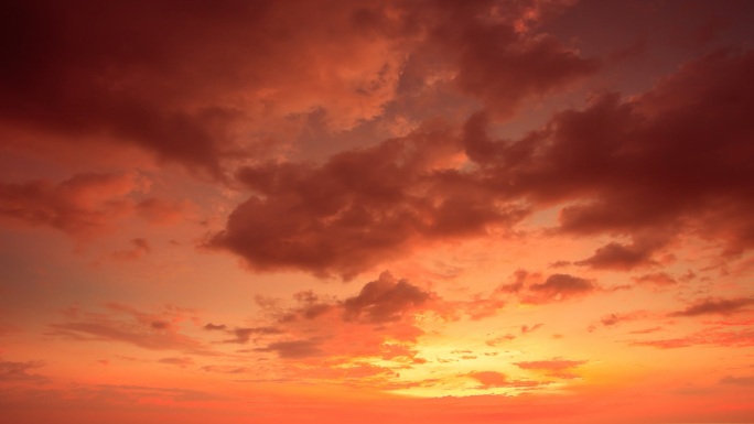 落日余晖。朝霞夕阳日出彩霞满天唯美白云