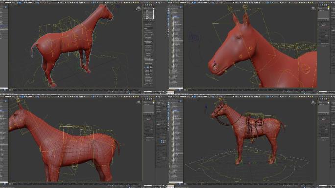 影视级别_奔跑的白马3d源文件