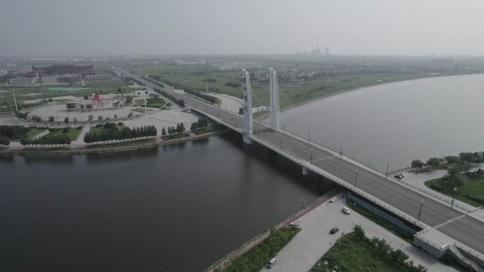 5.4K-营口明湖民生路大桥航拍空镜