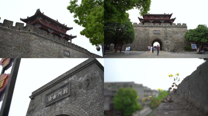 襄阳古城墙临汉门街景4K实拍