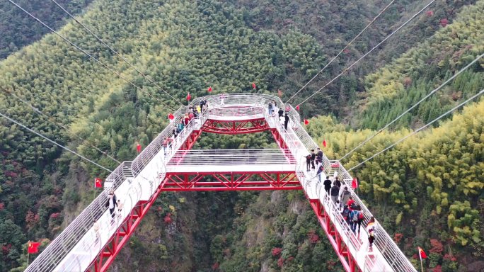 磐安灵江源玻璃栈道+磐安乌石村4K航拍