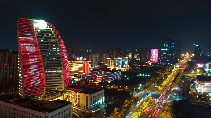 海南海口国兴大道夜景