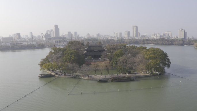 嘉兴南湖红船公园烟雨楼实拍4k