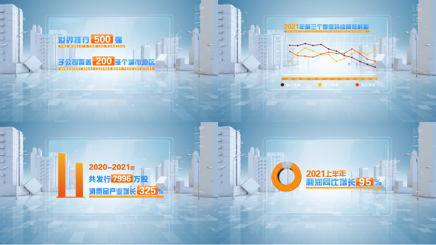 明亮科技数据展示AE模板